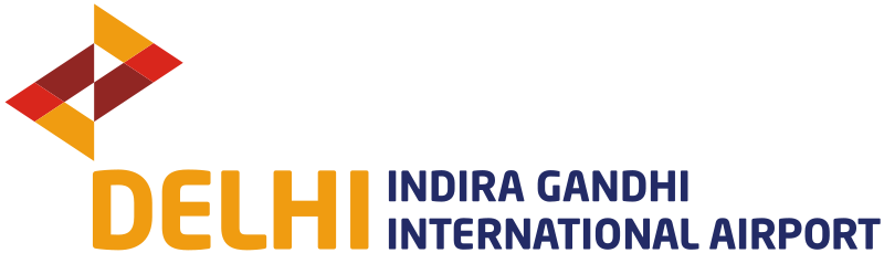 delhi_international_airport_logopng - Nwaresoft Private Limited - Nwaresoft Private Limited Delhi Indira Gandhi International Airport logo featuring a geometric orange motif and bold blue text.