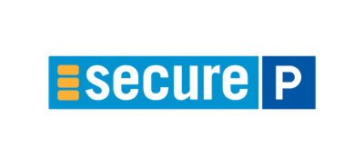secureparkingpng - Nwaresoft Private Limited - Nwaresoft Private Limited SecureP logo: blue wordmark with a yellow three-bar icon on the left and a dark blue 'P' block on the right.
